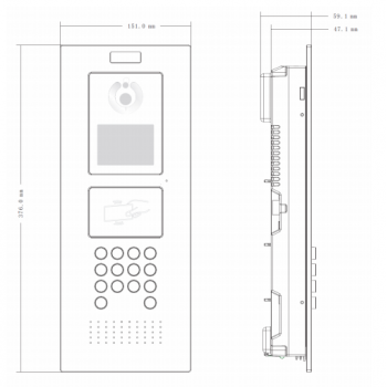 PANEL ZEWNĘTRZNY WIELORODZINNY DAHUA VTO1220A 3,5